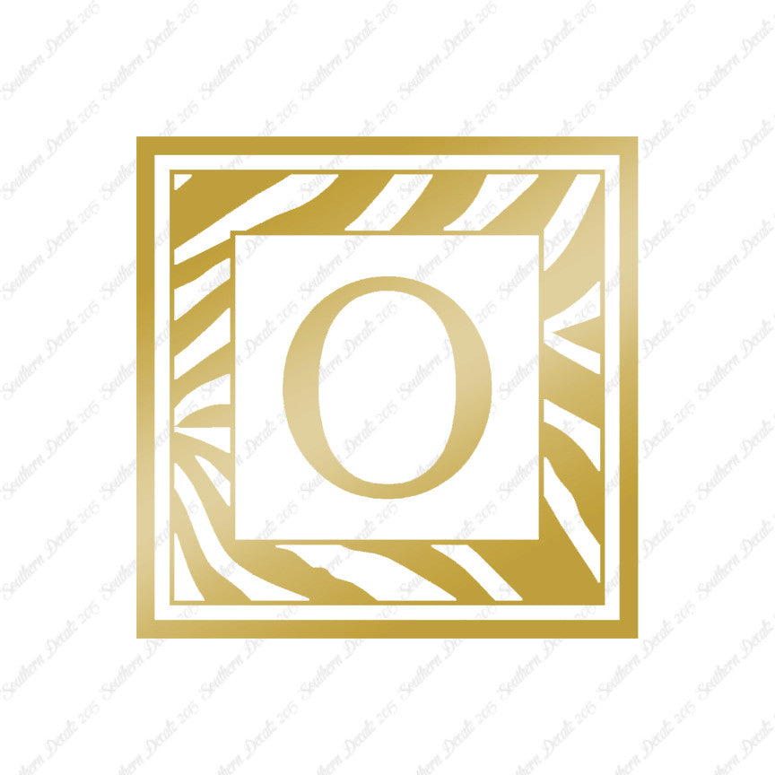 Zebra Decorative O Initial
