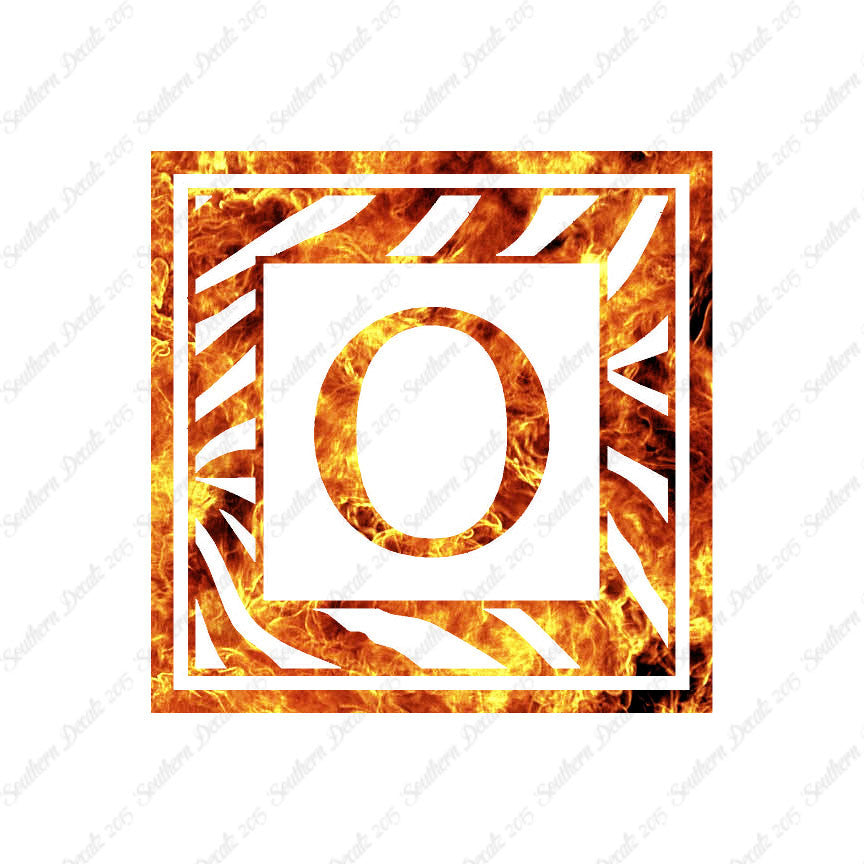 Zebra Decorative O Initial