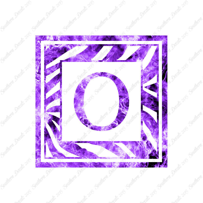 Zebra Decorative O Initial