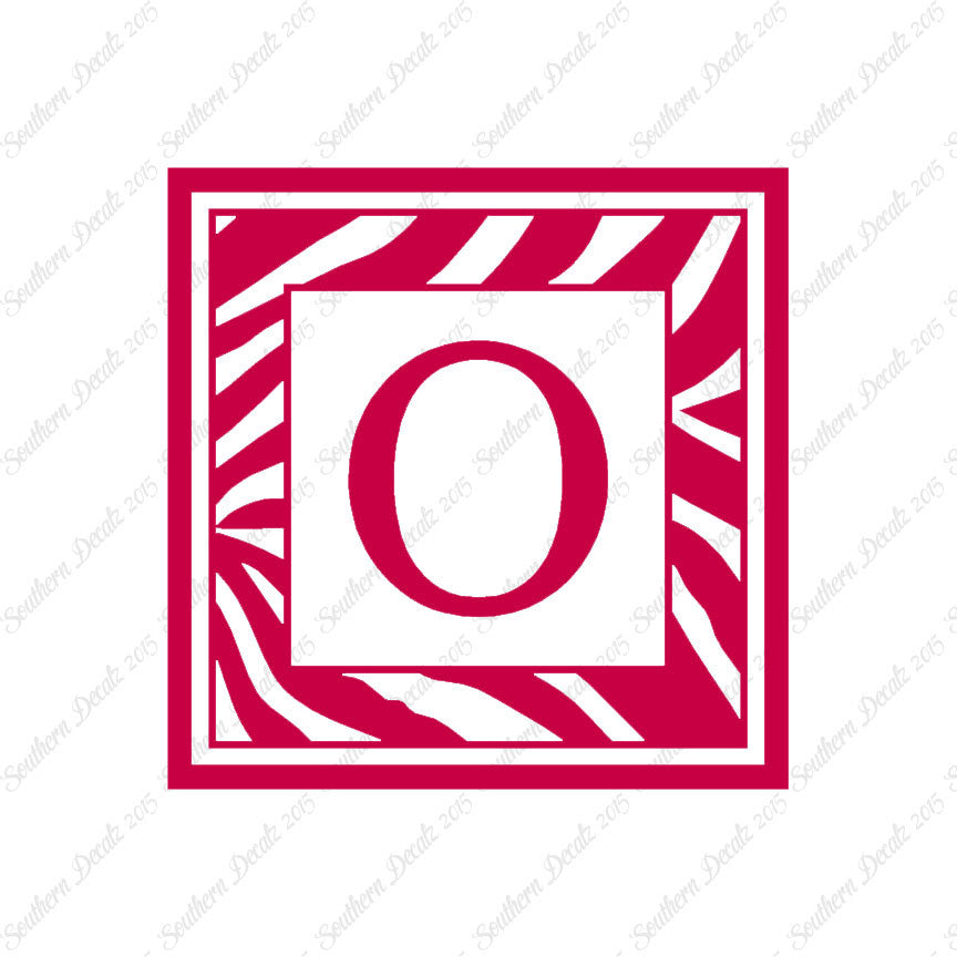 Zebra Decorative O Initial