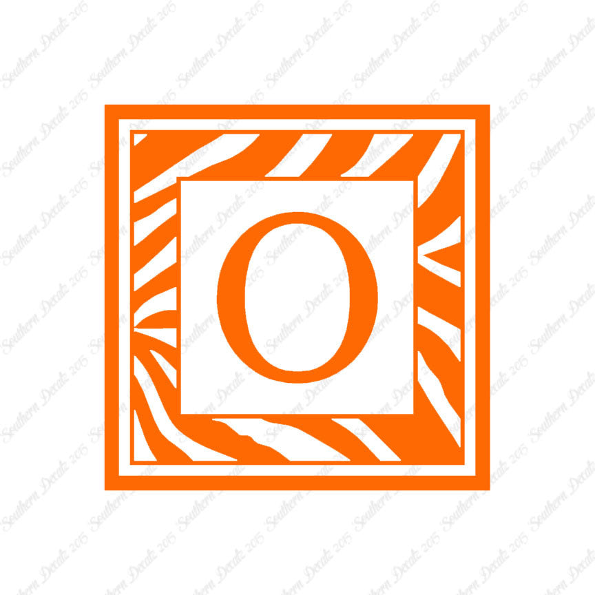 Zebra Decorative O Initial