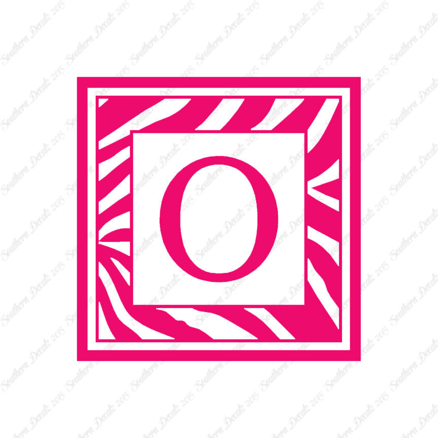 Zebra Decorative O Initial