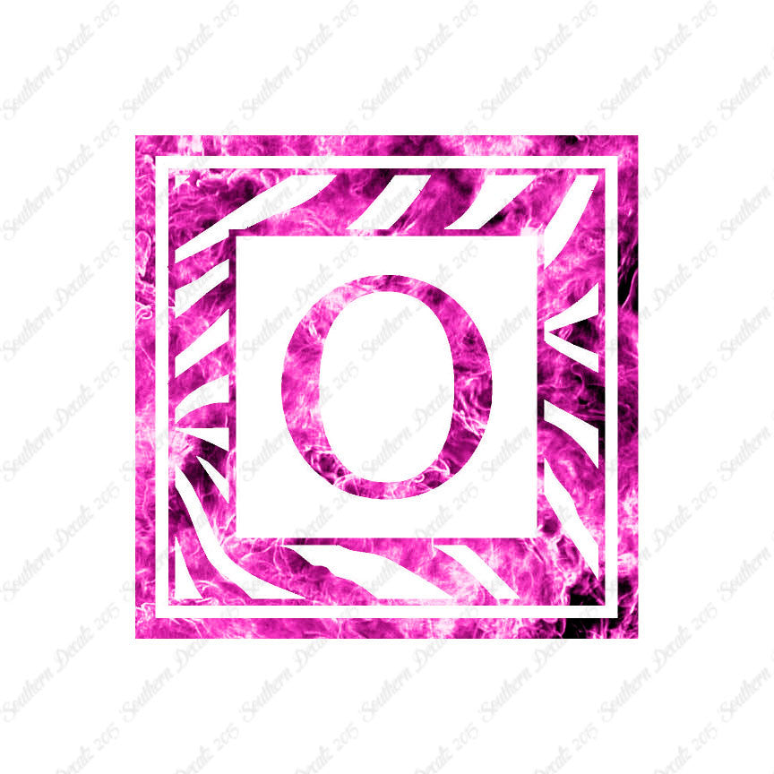 Zebra Decorative O Initial