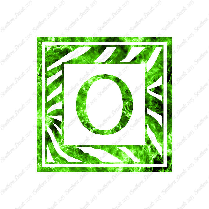 Zebra Decorative O Initial