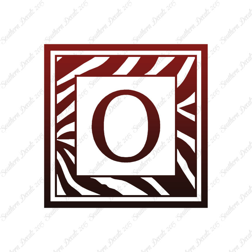 Zebra Decorative O Initial