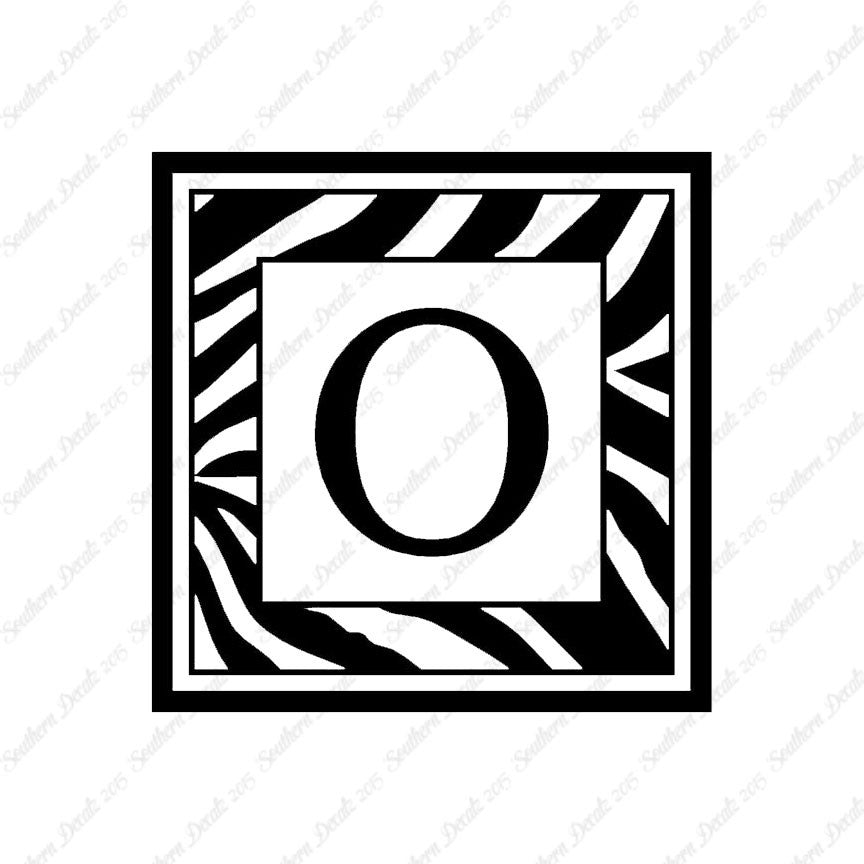 Zebra Decorative O Initial