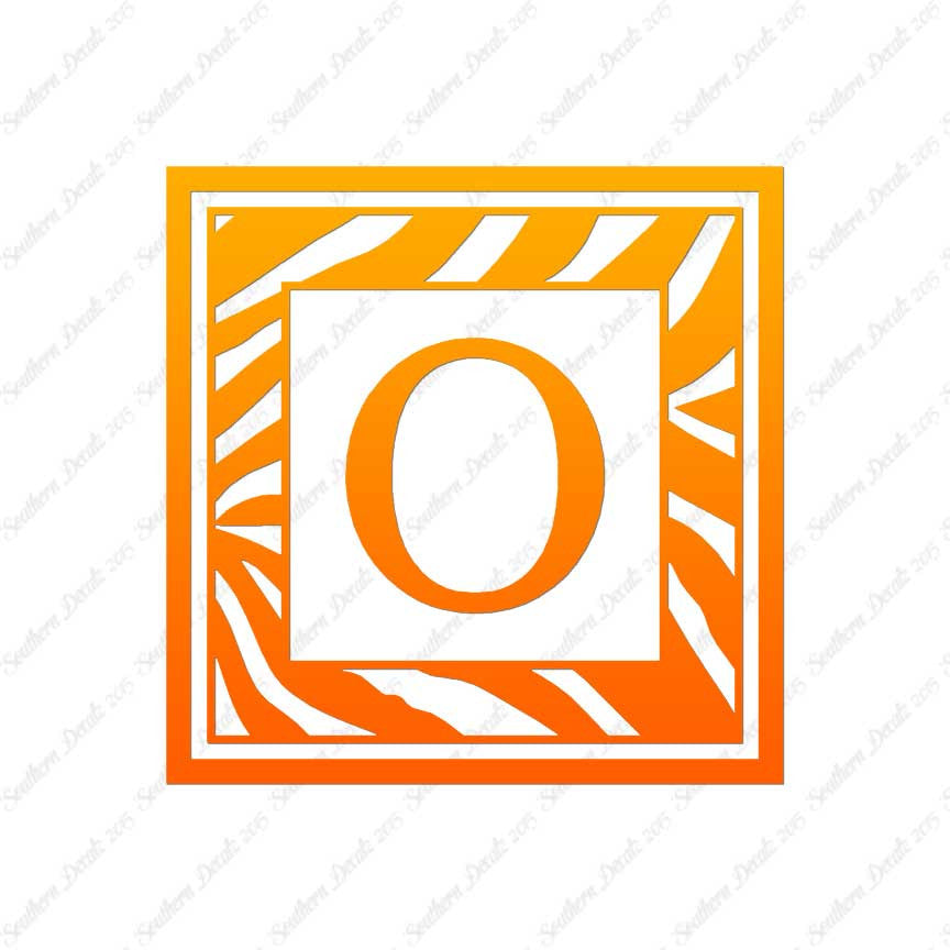 Zebra Decorative O Initial