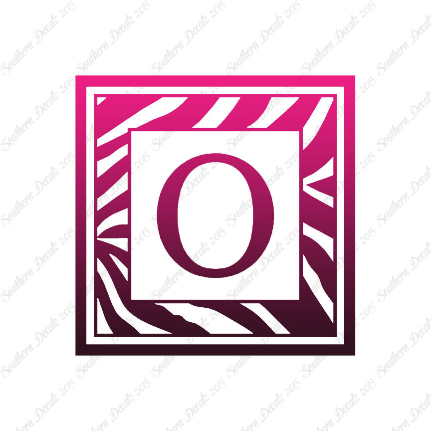 Zebra Decorative O Initial