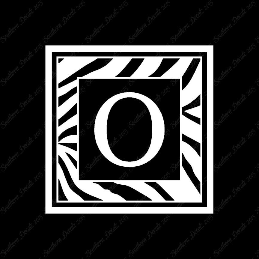 Zebra Decorative O Initial