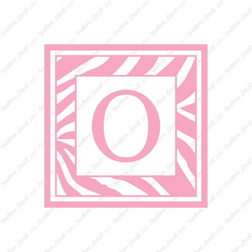 Zebra Decorative O Initial