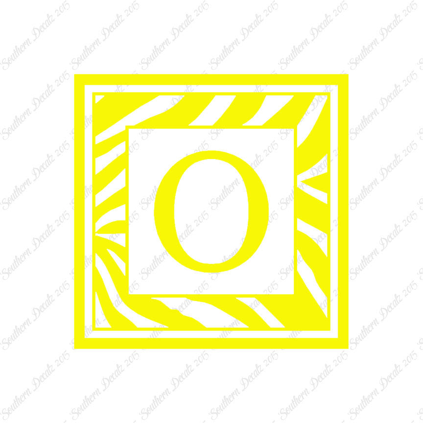 Zebra Decorative O Initial