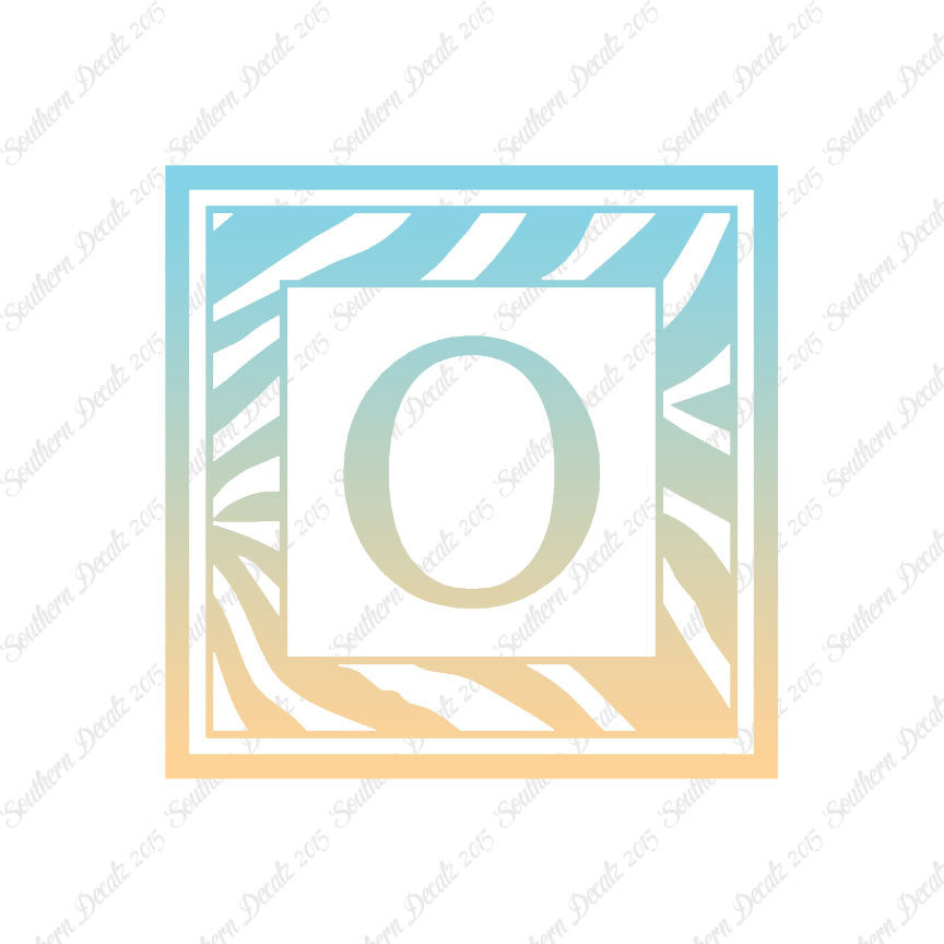 Zebra Decorative O Initial