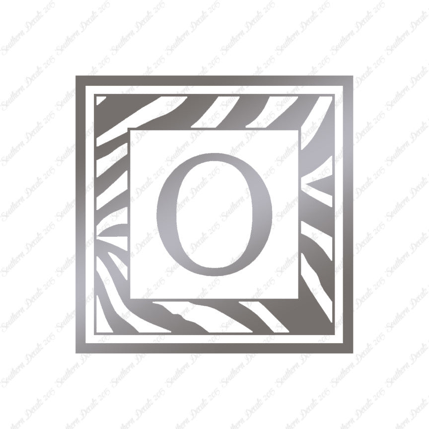 Zebra Decorative O Initial
