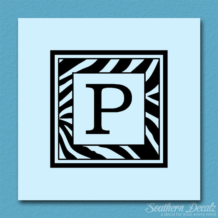 Zebra Decorative P Initial