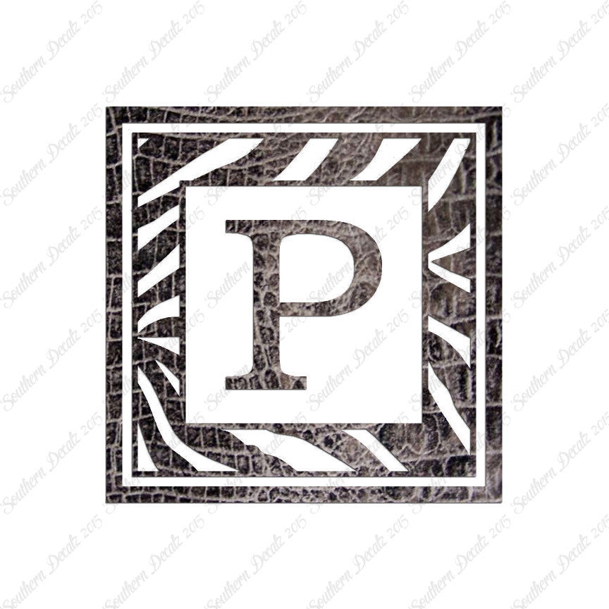 Zebra Decorative P Initial