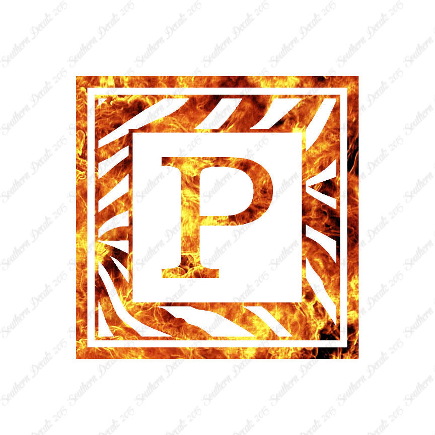 Zebra Decorative P Initial