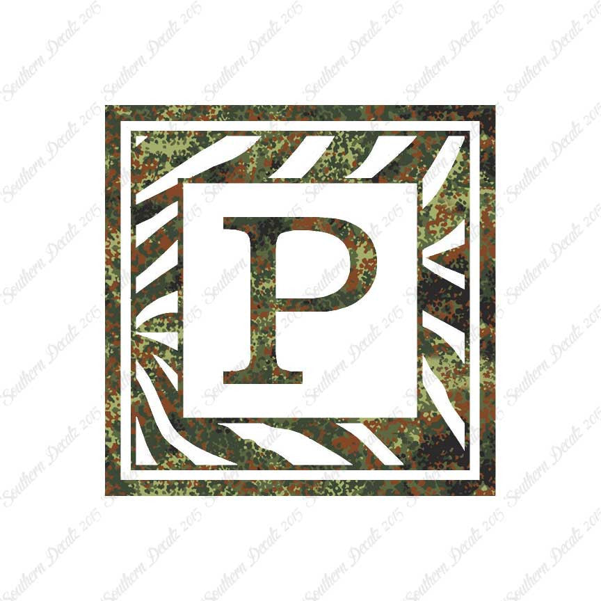 Zebra Decorative P Initial