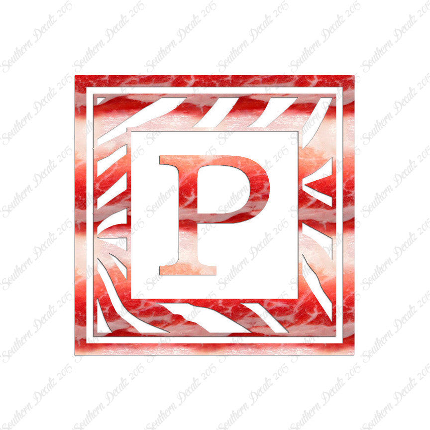 Zebra Decorative P Initial