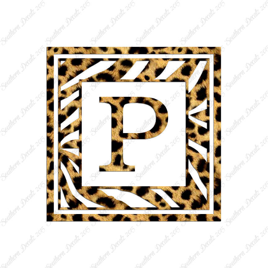 Zebra Decorative P Initial