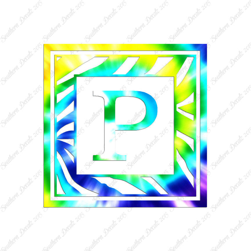 Zebra Decorative P Initial