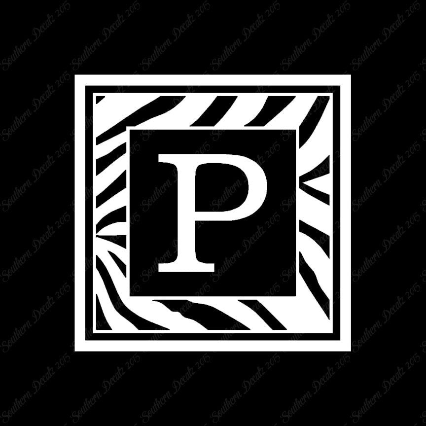 Zebra Decorative P Initial
