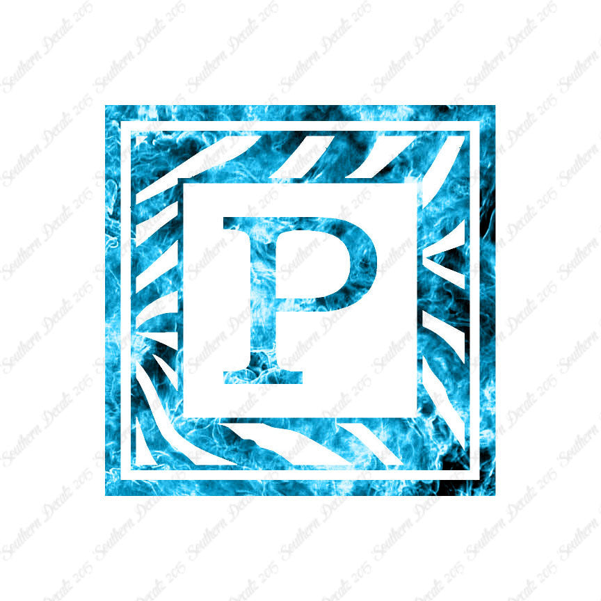 Zebra Decorative P Initial