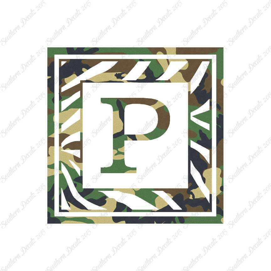 Zebra Decorative P Initial