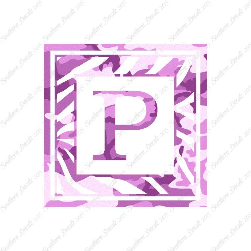 Zebra Decorative P Initial