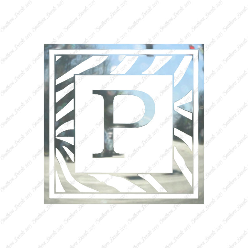 Zebra Decorative P Initial