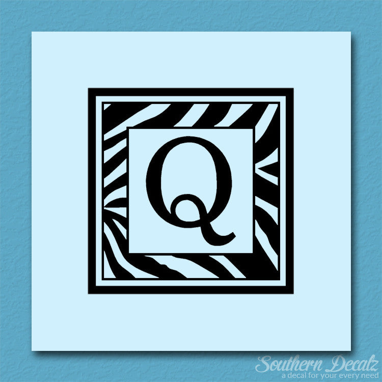 Zebra Decorative Q Initial
