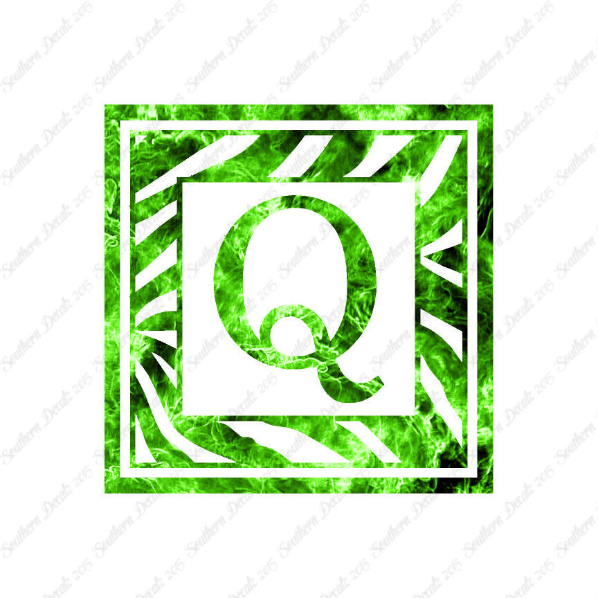 Zebra Decorative Q Initial