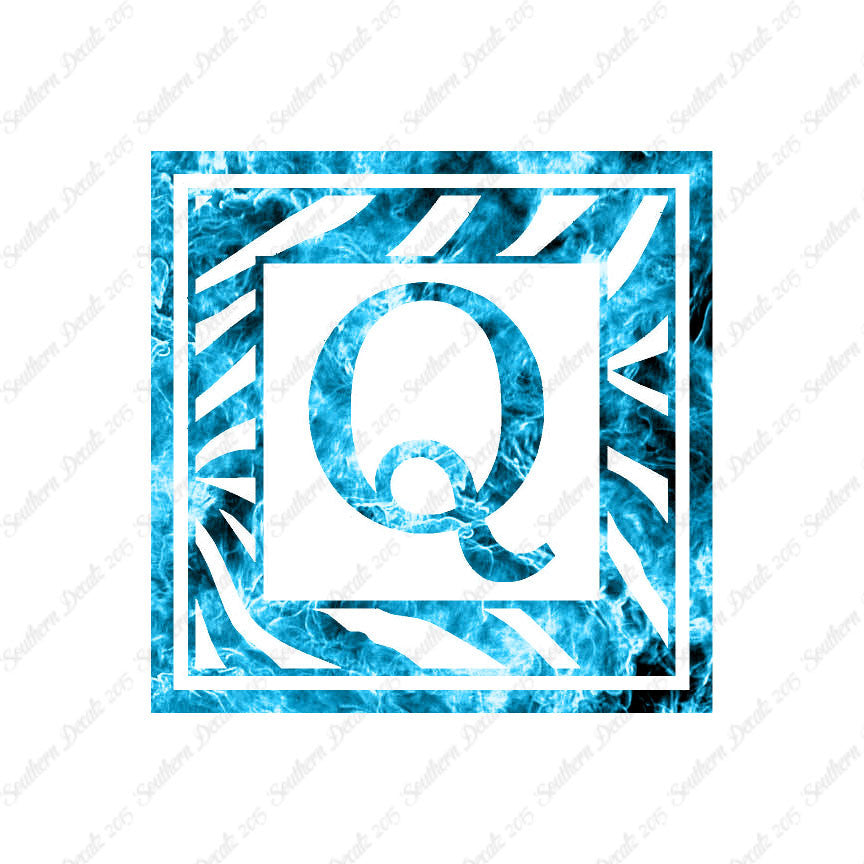 Zebra Decorative Q Initial
