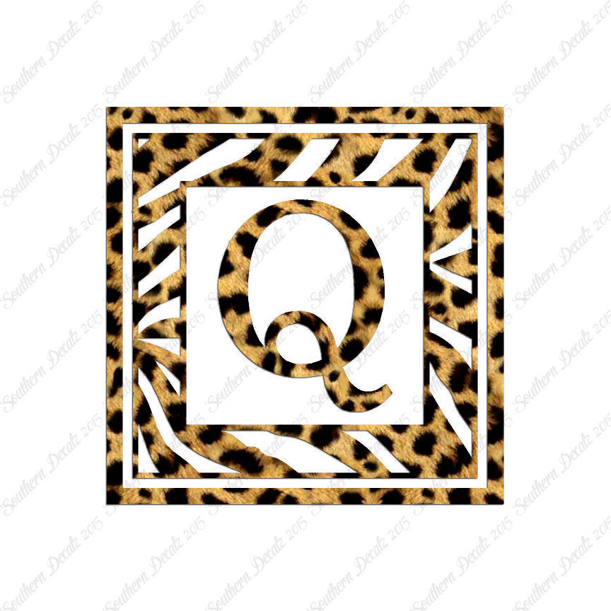 Zebra Decorative Q Initial