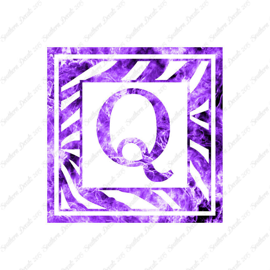 Zebra Decorative Q Initial