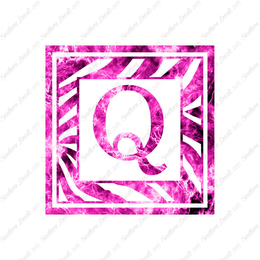 Zebra Decorative Q Initial