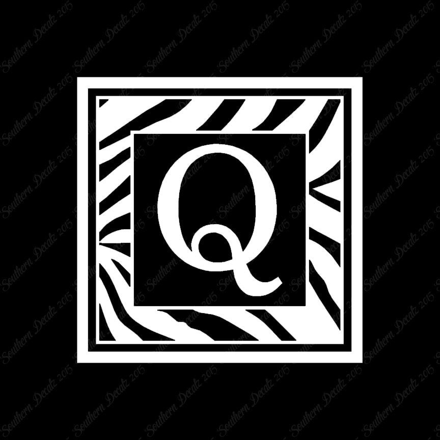 Zebra Decorative Q Initial
