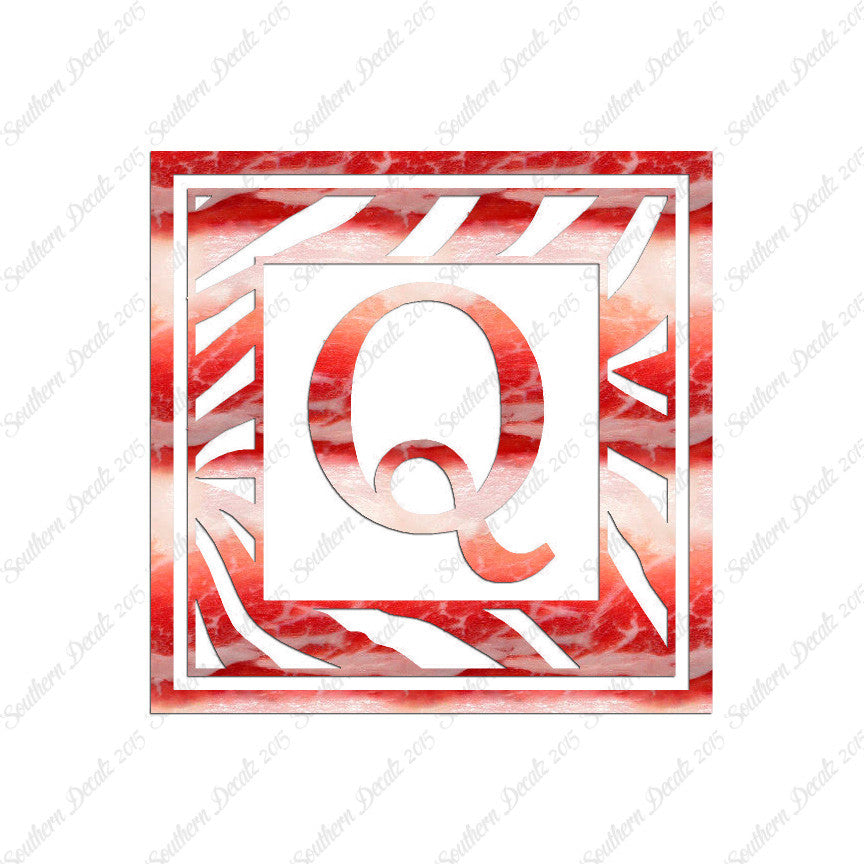 Zebra Decorative Q Initial