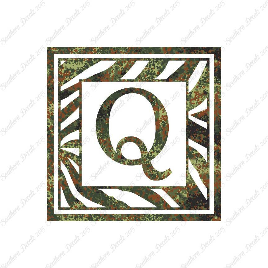Zebra Decorative Q Initial
