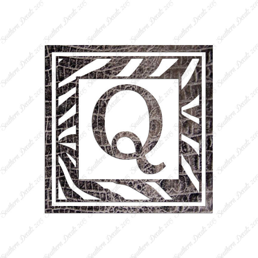 Zebra Decorative Q Initial