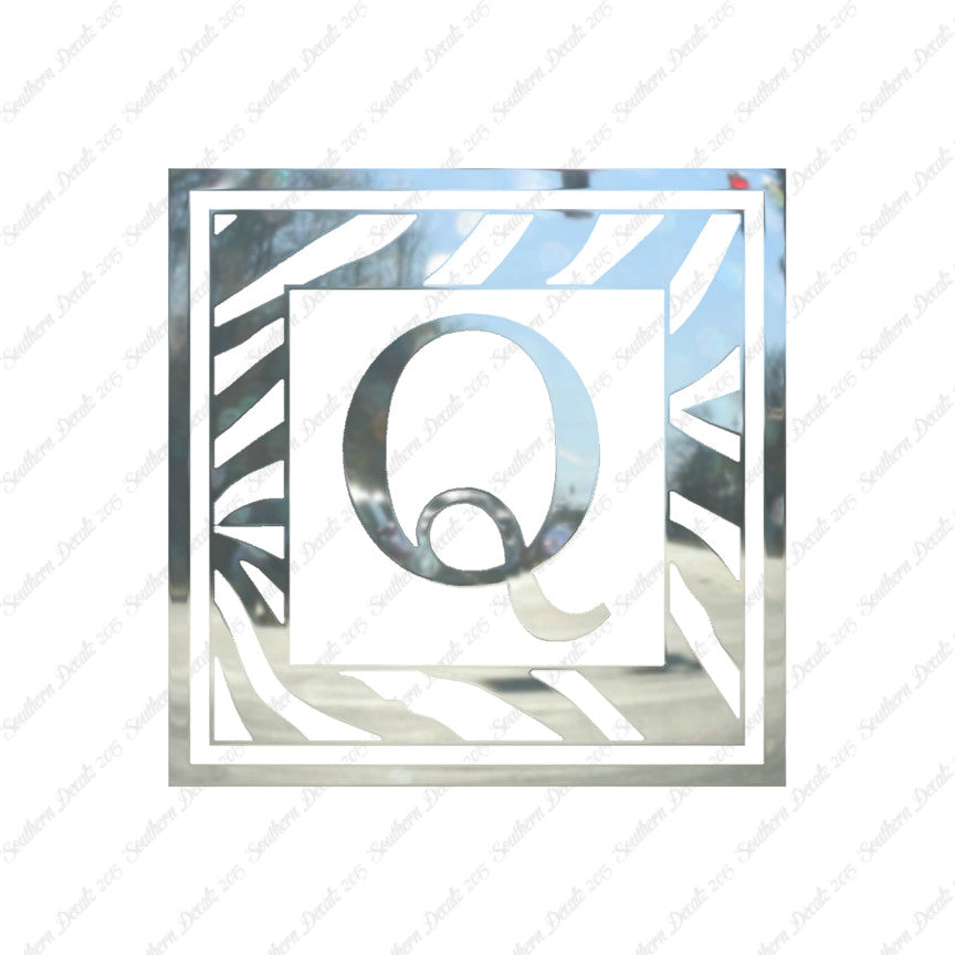 Zebra Decorative Q Initial