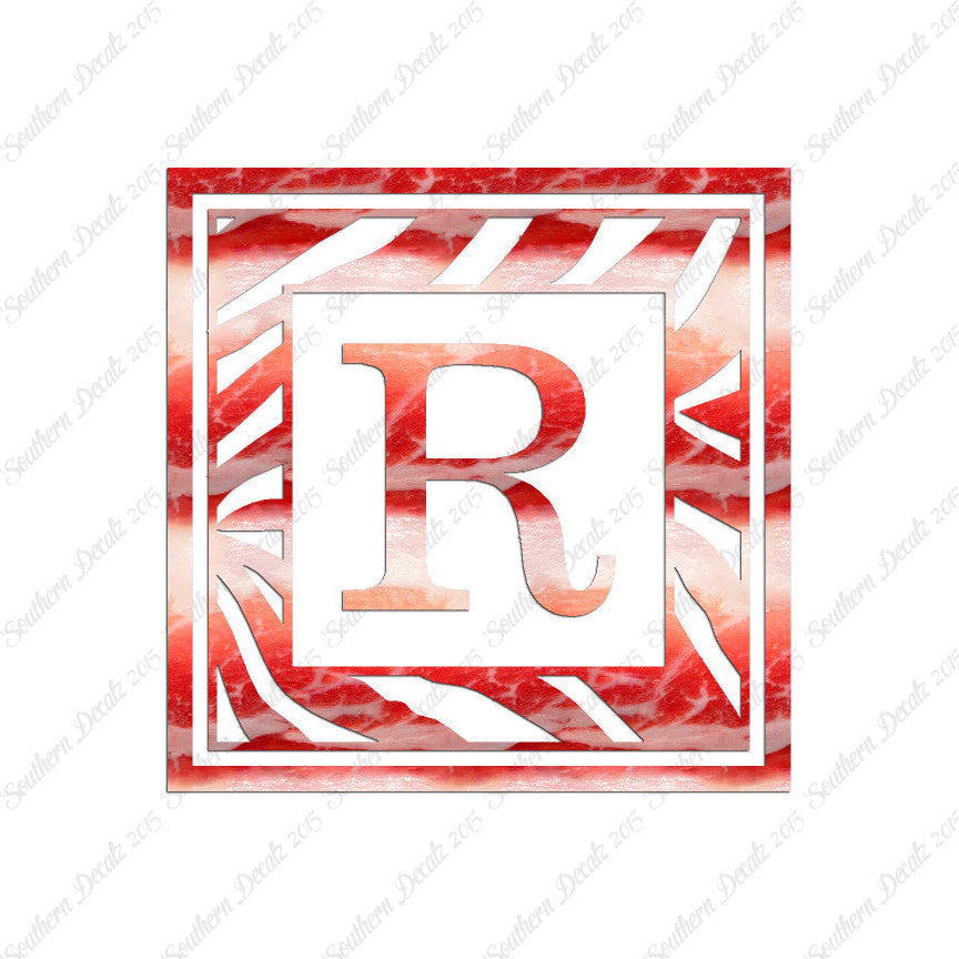 Zebra Decorative R Initial