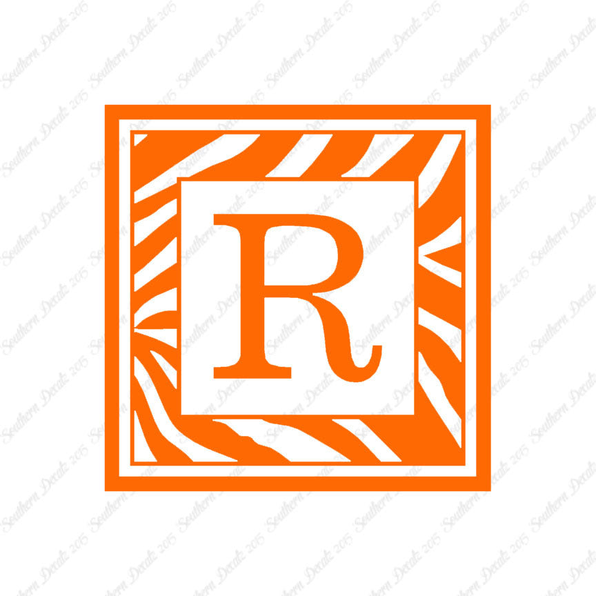Zebra Decorative R Initial
