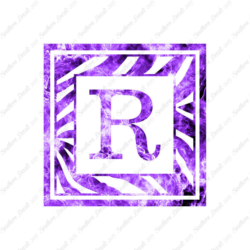 Zebra Decorative R Initial