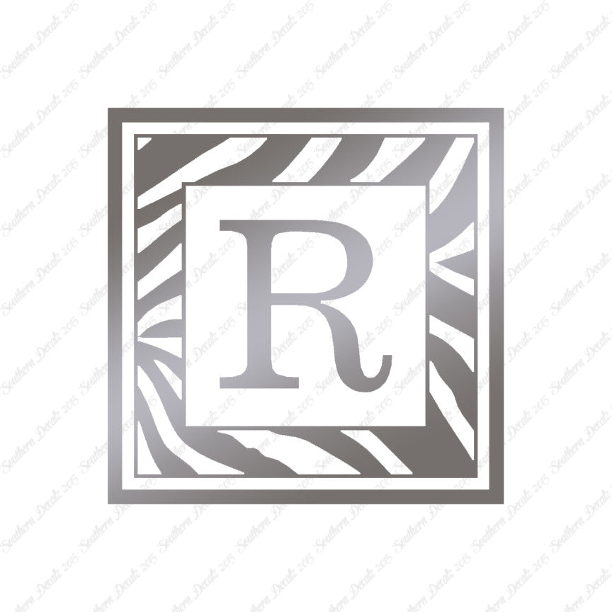 Zebra Decorative R Initial