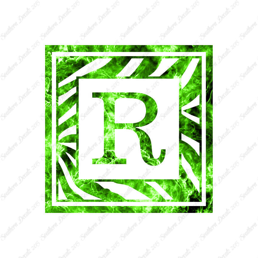 Zebra Decorative R Initial