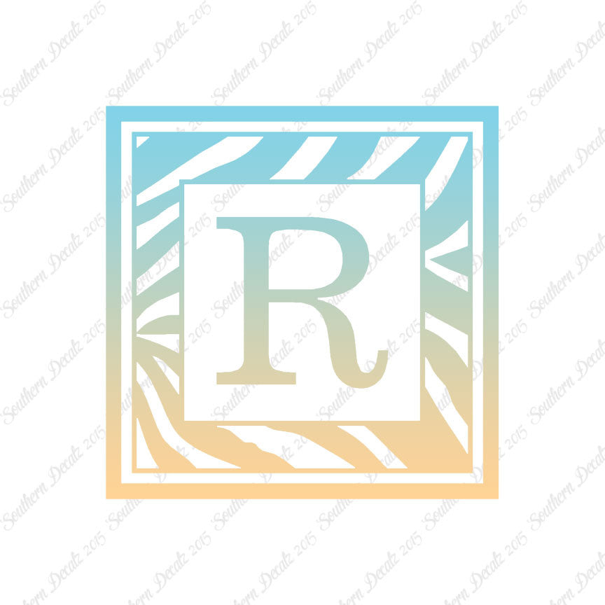 Zebra Decorative R Initial
