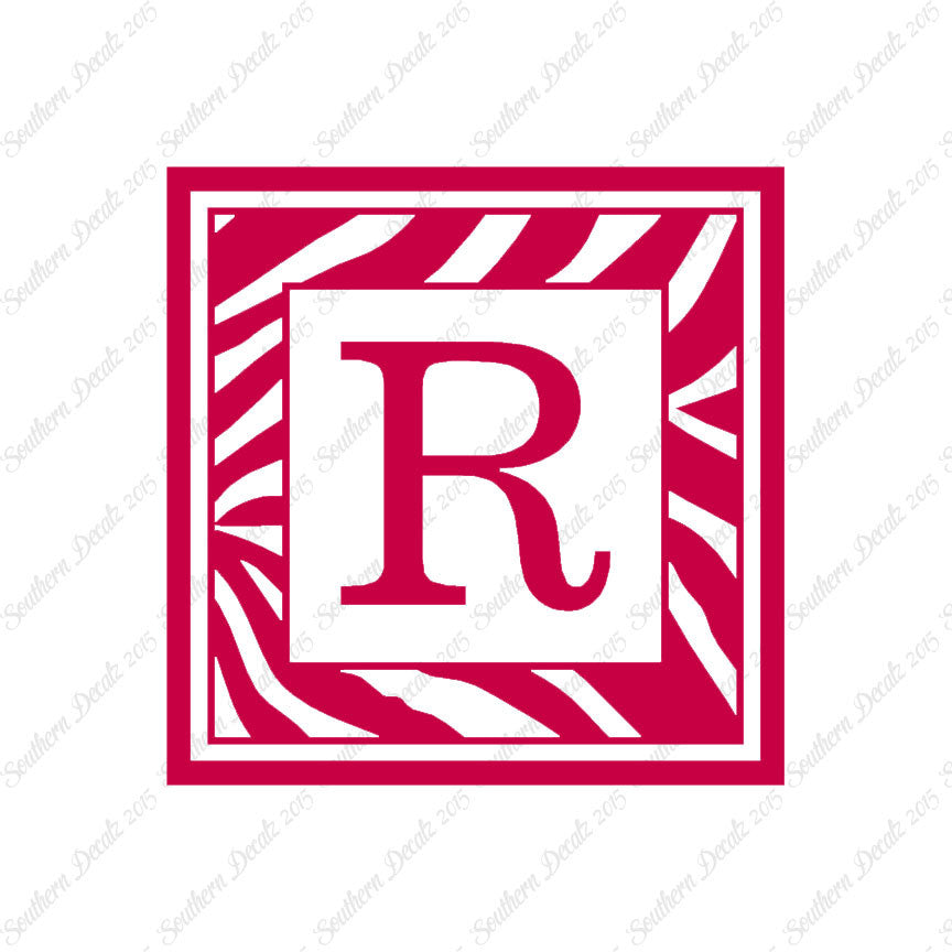 Zebra Decorative R Initial