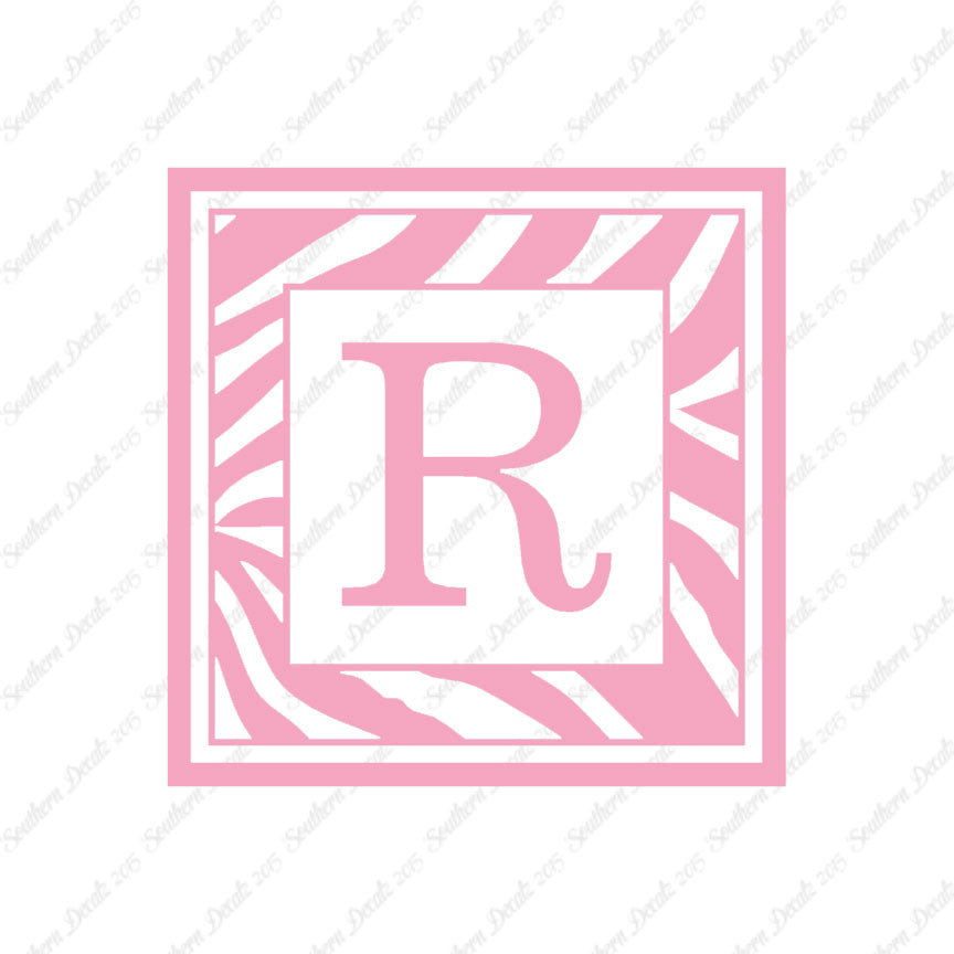 Zebra Decorative R Initial