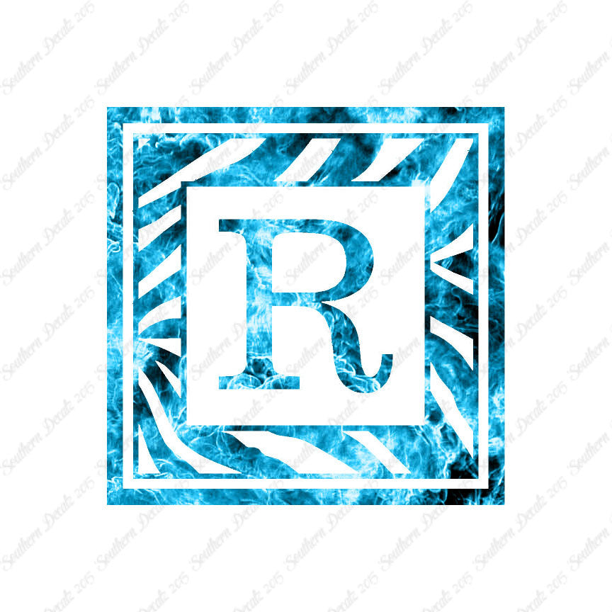 Zebra Decorative R Initial