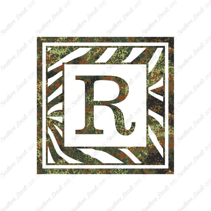 Zebra Decorative R Initial